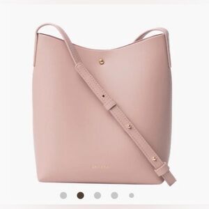 Samara Vegan Leather Shoulder Bag Pink Minimalist Sustainable
